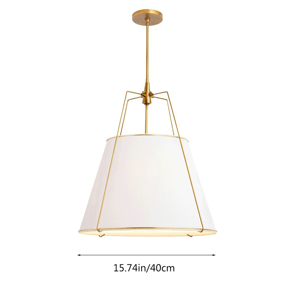 Audara White Fabric Pendant Light Handmade Simple Hanging Lamp E26 Base Diameter 15.7in Chandeliers Living Room Bedroom Study Hallway Elevator Hall Loft B&B Dining Room Lighting Fixture
