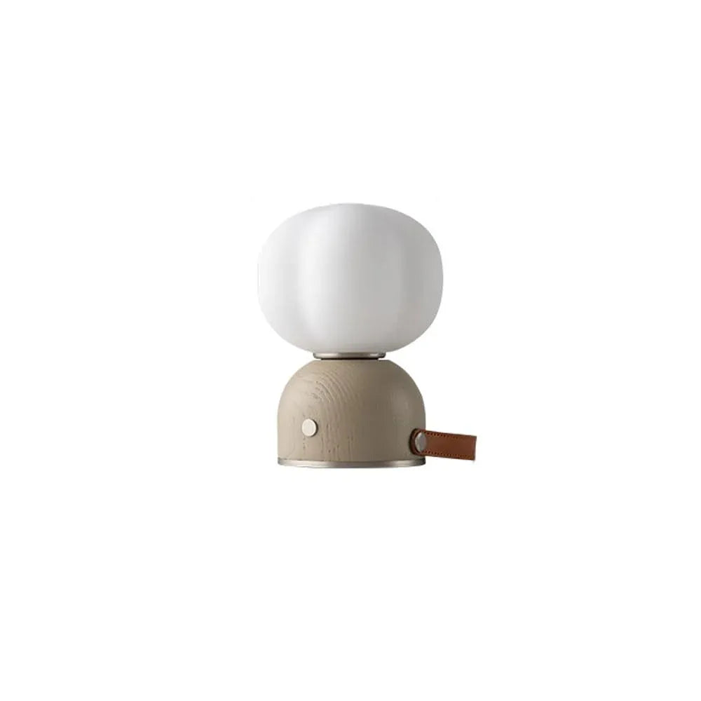 Audara-Creative Portable Hanging Camping Timber Desk Light Cute Warm Bedroom Bedside Study Desk Lamp Office Restaurant Coffee Shop Table Lamp Dormitory Dessert Shop Lighting Fixture Gray