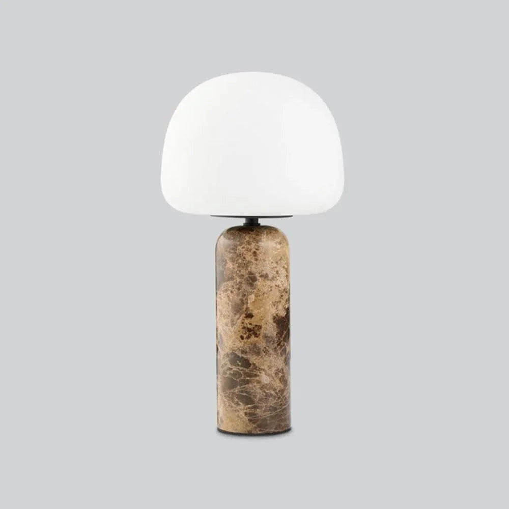 Audara-Natural Marble Desk Light Warm White Shade Bedroom Bedside Desk Lamp H13” Dormitory Office Restaurant Decoration Table Lamp Hotel Room Bar Lighting Fixture H15.74in 40cm