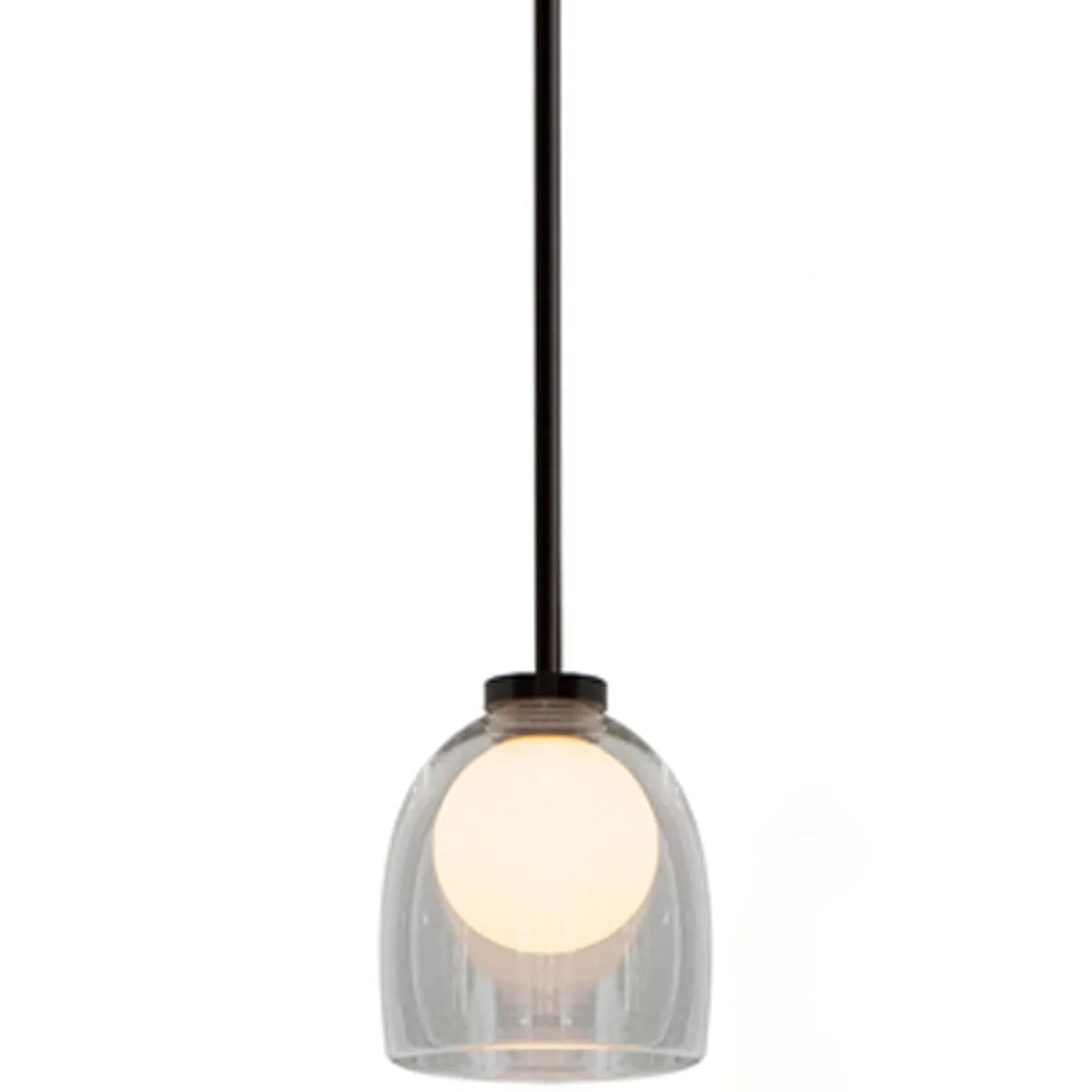 Audara-7-inch Glass Pendant Lights in A Smoky Gray Gradient, Featuring A Modern Minimalist European Style. Suitable for Bedrooms, Hotels, Cafes, Restaurants, Entryways, and Other Spaces B