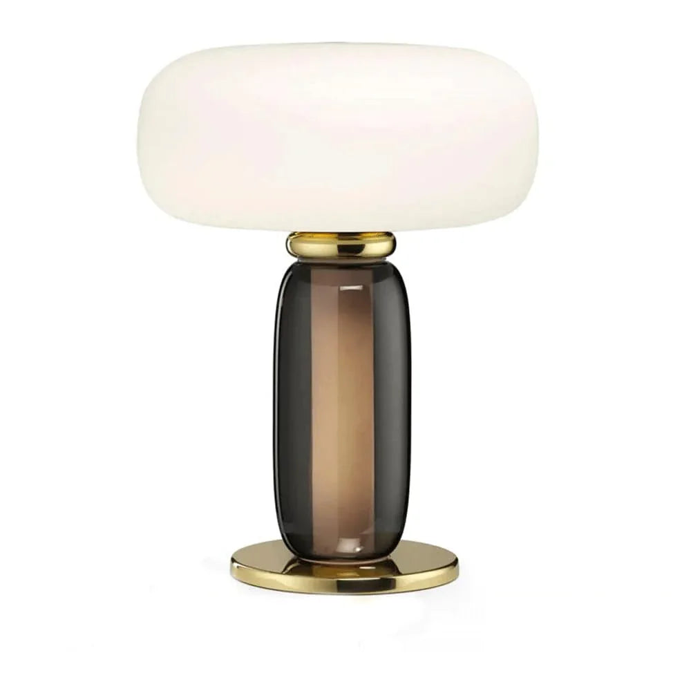 Audara-Modern Simple Bedroom Bedside Desk Light Luxury Living Room Office Study Room Desk Lamp Scandinavian Glass Table Lamp Cafe Hotel B&B Club Mall Farmhouse Restaurant Lighting Fixture Smoke Grey