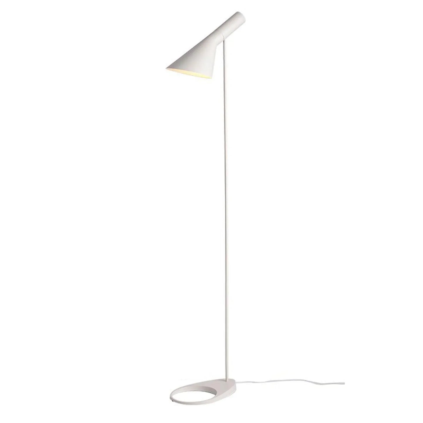 Audara-Scandinavian Creative Bedroom Study Floor Lamp Simple H51in E26 Black/White Zinc Alloy Standing Lamp Corridor Office Torchiere Restaurant Villa Coffee Shop Lighting Fixture White