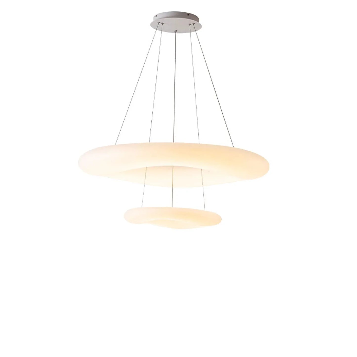 Audara-Italian Designer Cream Style Circle Pendant Light Modern Minimalist Dining Room Bedroom Hanging Lamp Three Colors Changing Light LED Chandelier Model House Light Luxury Creative Lighting Fixture