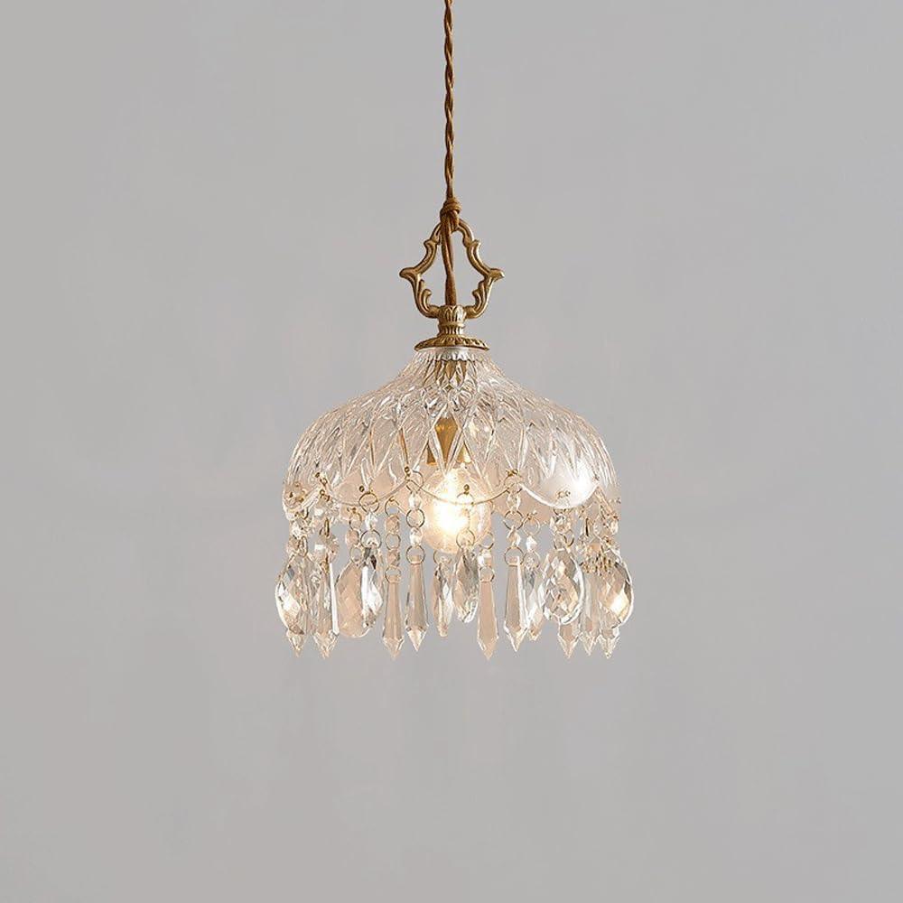 Audara-6-inch Crystal Chandeliers Can Be Installed in Various Spaces Such As Bedrooms, Hotels, and Kitchen Islands. Small Chandelier for Living Room in Minimalist European Style.