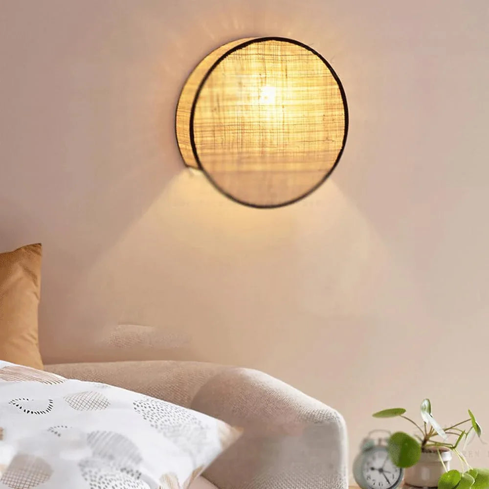 Audara-Japanese Creative Spherical Wall Lamp Bedroom Bedside Single Head Ambiance Wall Lights Living Room Dining Room B&B Sconces Medieval Simple Decoration Mounted Lighting Fixture