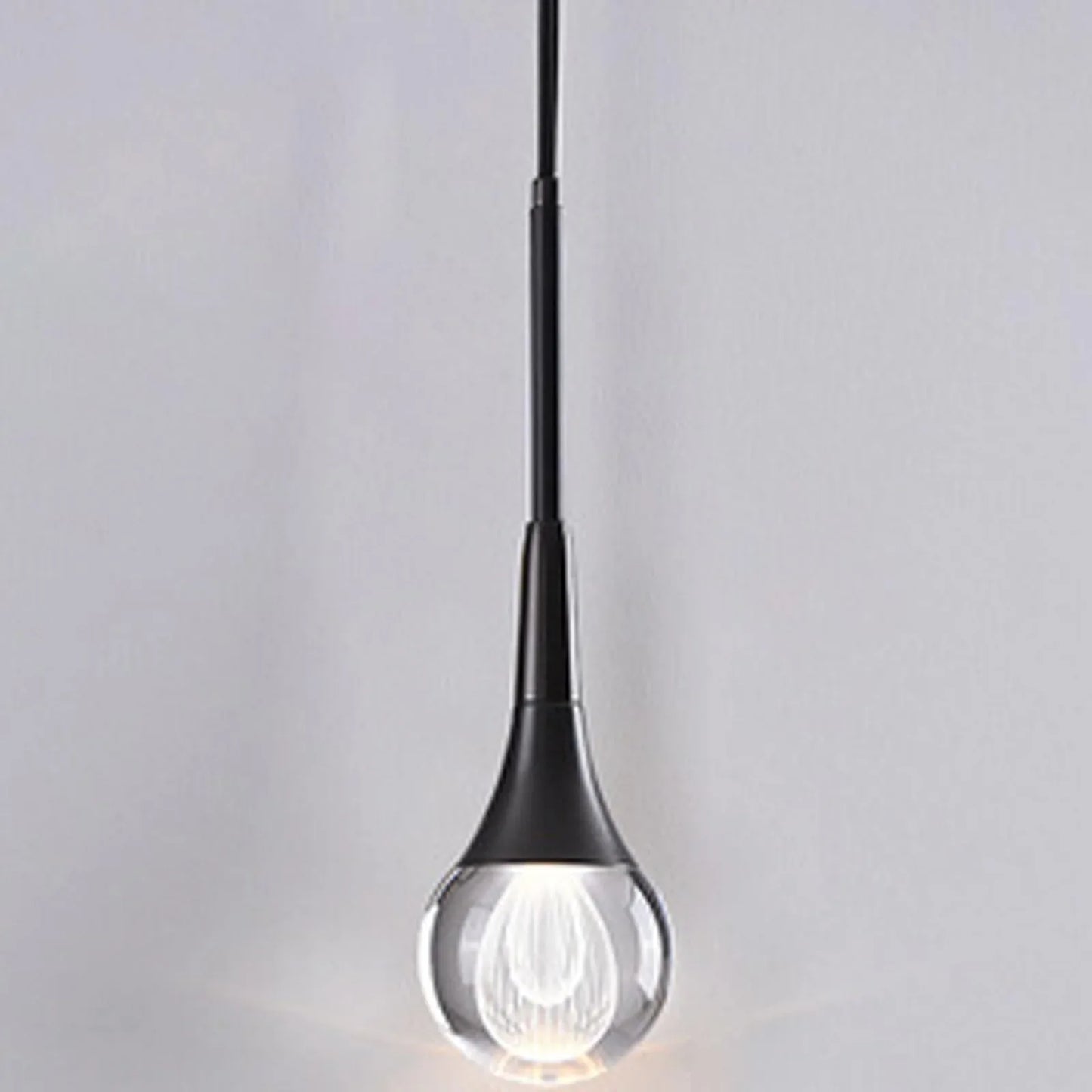 Audara-4-inch Modern Minimalist Crystal Pendant Light Fixture in Teardrop Shape, Suitable for Various Spaces Such As Bedrooms, Kitchen Islands, Dining Rooms, Hotels, Bars, and Cafes. B