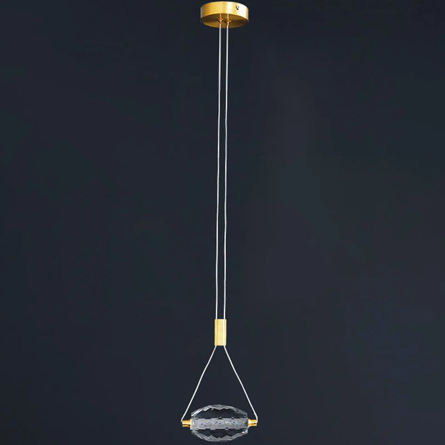 Audara-Small Crystal Pendant Light With Metallic Copper Accents, A Bedroom Bedside Decorative Lamp That Cleverly Blends Minimalist And Bohemian Styles. Suitable For Dining Rooms, Living Rooms, Entrywa A