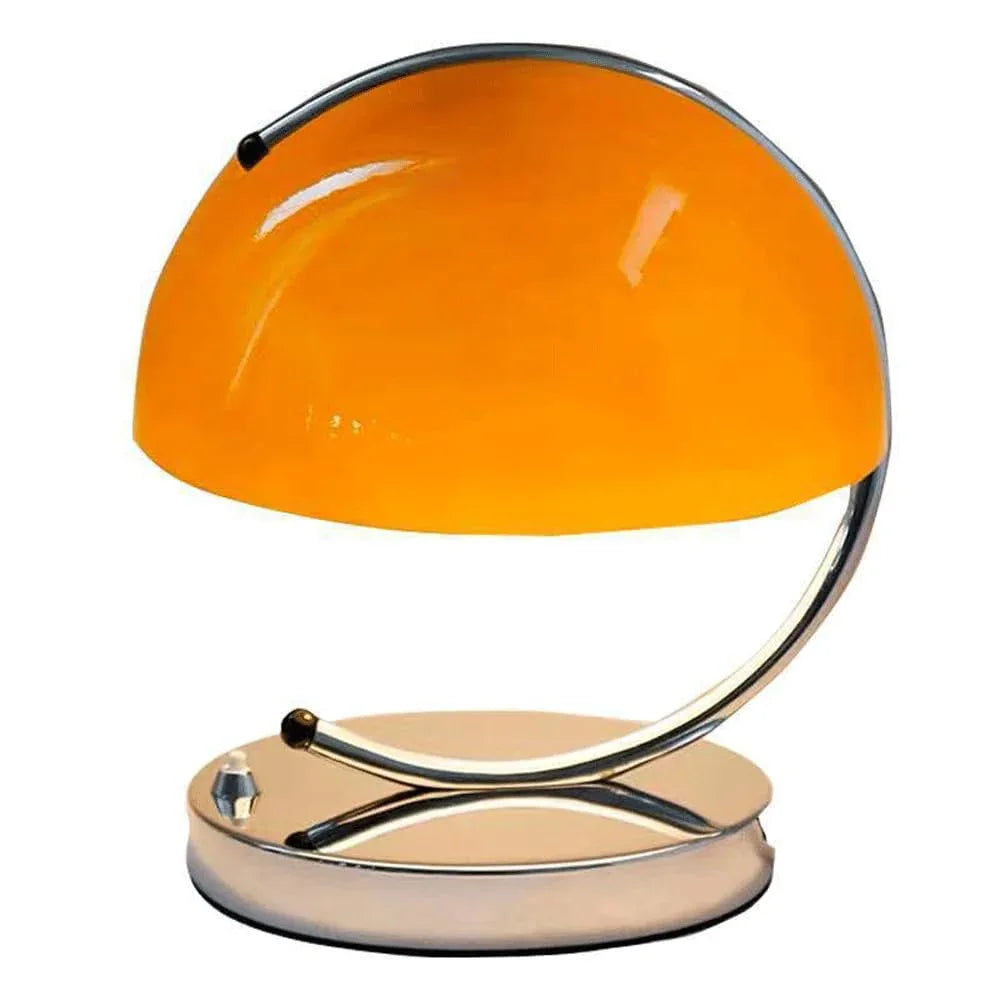 Audara-Chinese Vintage Bedroom Bedside Desk Light Classic Warm Hardware Glass Desk Lamp Living Room Sofa Side Office Table Lamp B&B Bar B&B Coffee Shop Restaurant Lighting Fixture Orange