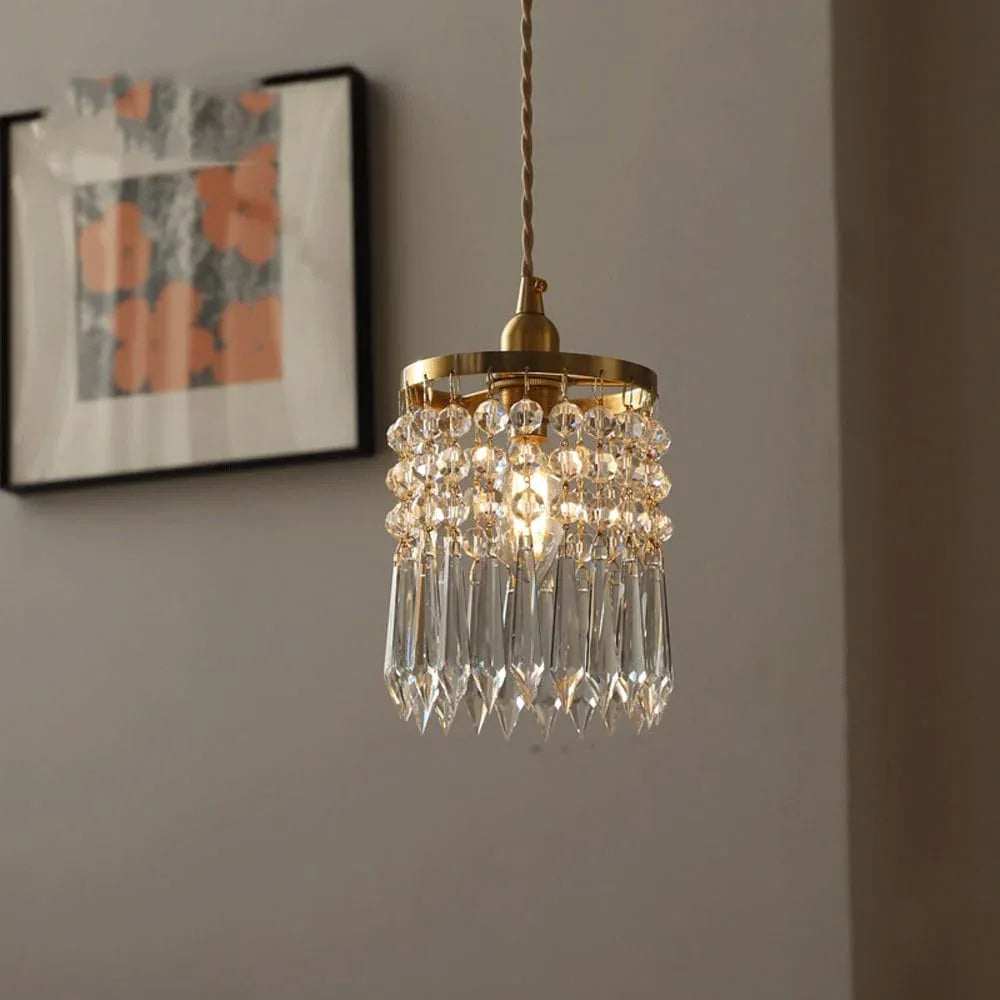 Audara-5-inch Crystal Chandeliers Can Be Installed in Various Spaces Such As Bedrooms, Hotels, and Kitchen Islands. Small Chandelier for Living Room in Minimalist European Style.
