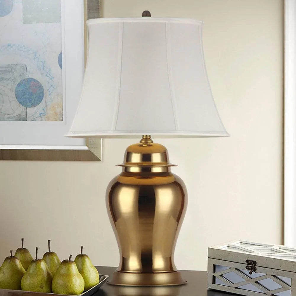 Audara-Bedroom Bedside Study Desk Light Luxury Personalized Fabric Metal Desk Lamp American Retro Office Restaurant Coffee Shop Decoration Table Lamp Villa Club Bar Lighting Fixture