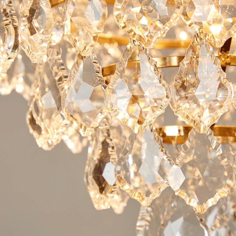 Audara-20-inch Crystal Chandelier European Modern-Style Chandeliers for Living Rooms Suitable for Bedrooms, Studies, Hotels, Kitchens, Island Ceiling Lights for Dining Rooms