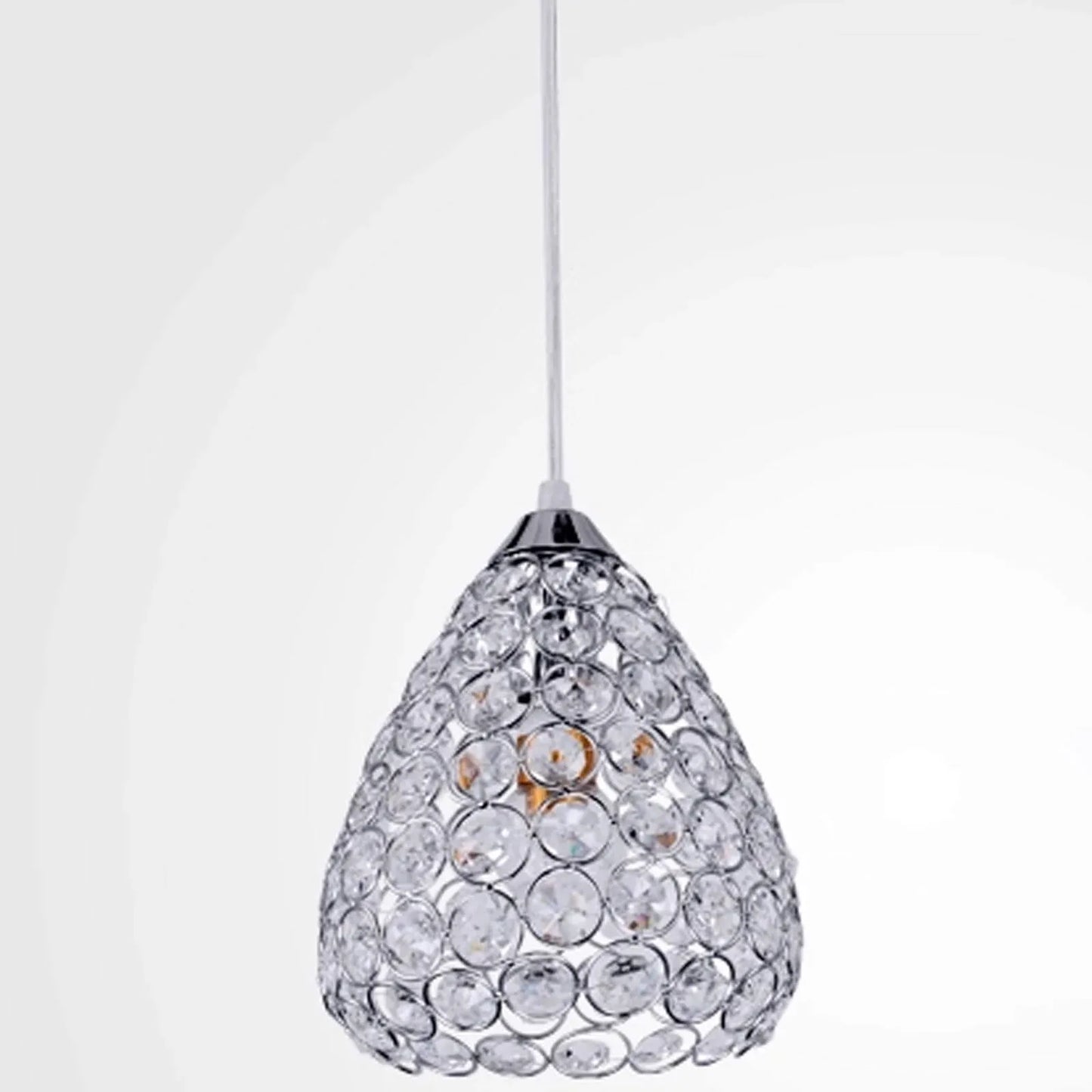 Audara-4-inch Crystal Pendant Light: A Small-Sized Decorative Light Fixture Suitable for Installation in Various Spaces. Easily Complements Bohemian, European, and Other Styles. A