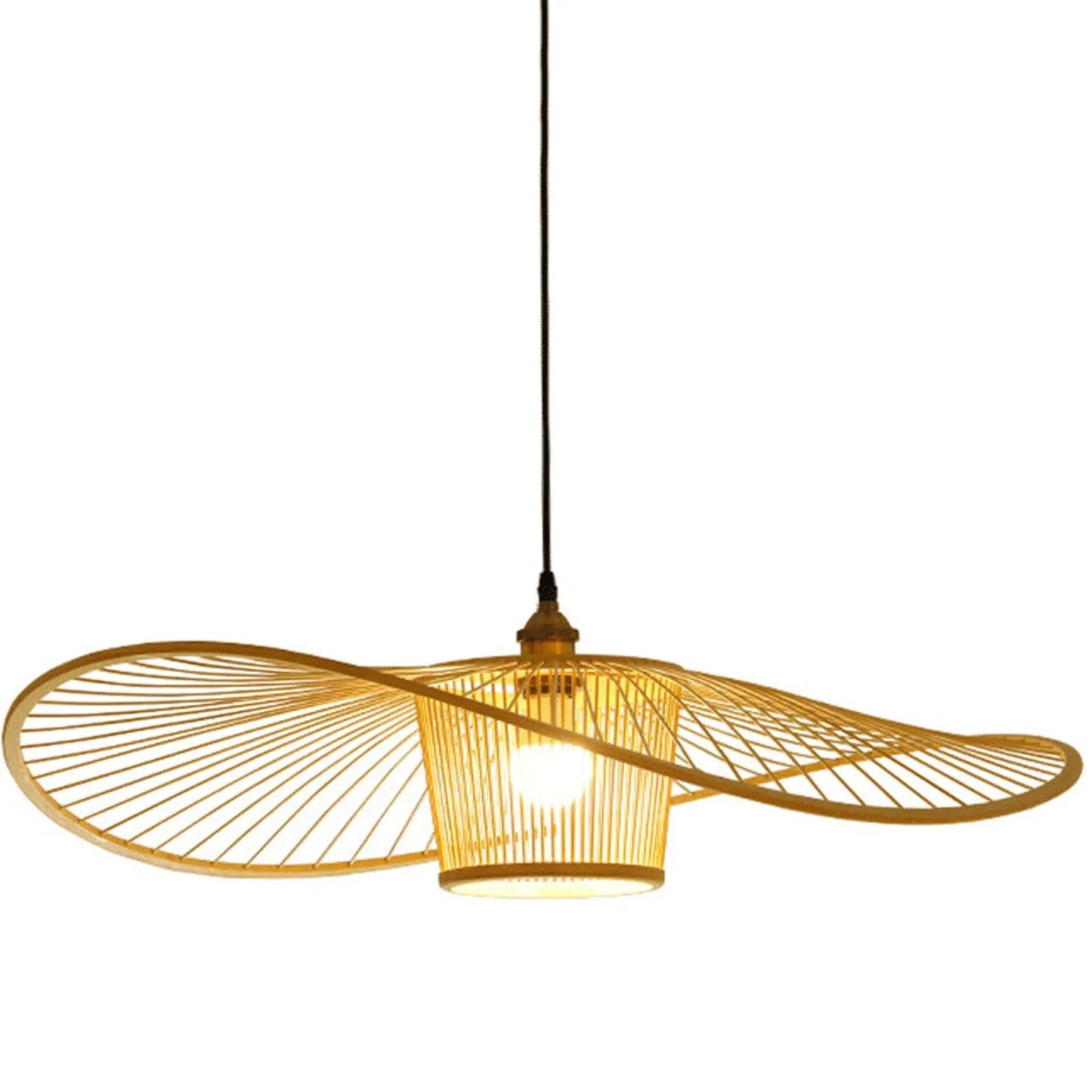 Audara-24-inch Rattan Woven Pendant Light Bohemian Wabi-Sabi Style Multi-Functional Ceiling Light Fixture Suitable for Bedrooms, Hotels, Study Rooms, Dining Areas, Entryways, and More Retro Lamp B