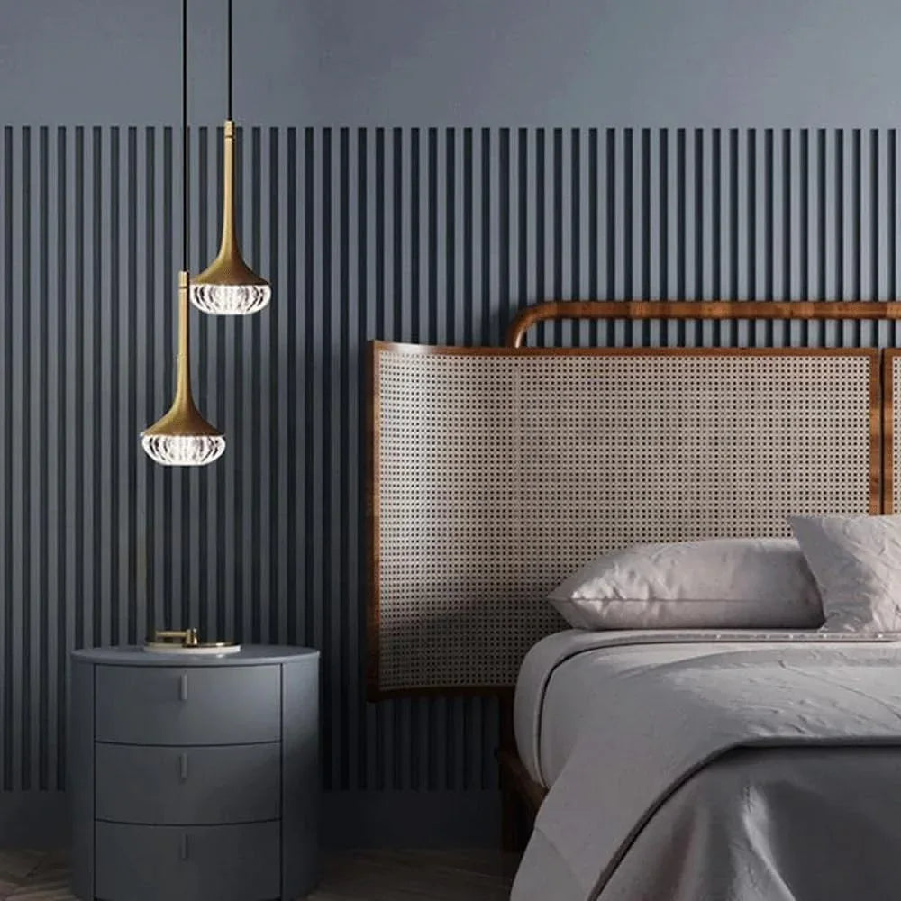 Audara-Modern 4-inch Crystal Pendant Lights, European Minimalist Style, Suitable for Installation in Various Spaces Such As Bedrooms, Hotels, Restaurant Entryways, Cafes, and Kitchen Islands.