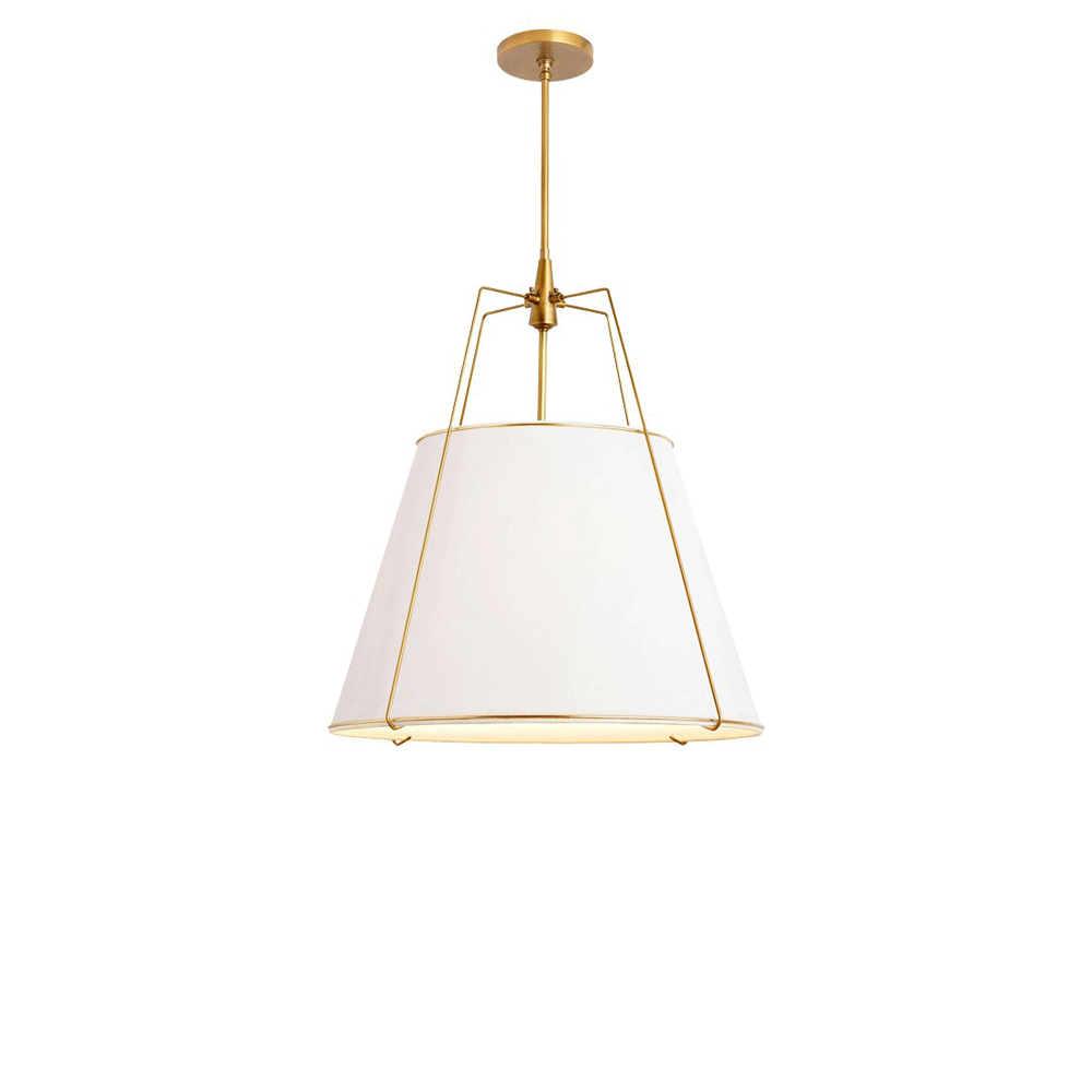 Audara White Fabric Pendant Light Handmade Simple Hanging Lamp E26 Base Diameter 15.7in Chandeliers Living Room Bedroom Study Hallway Elevator Hall Loft B&B Dining Room Lighting Fixture