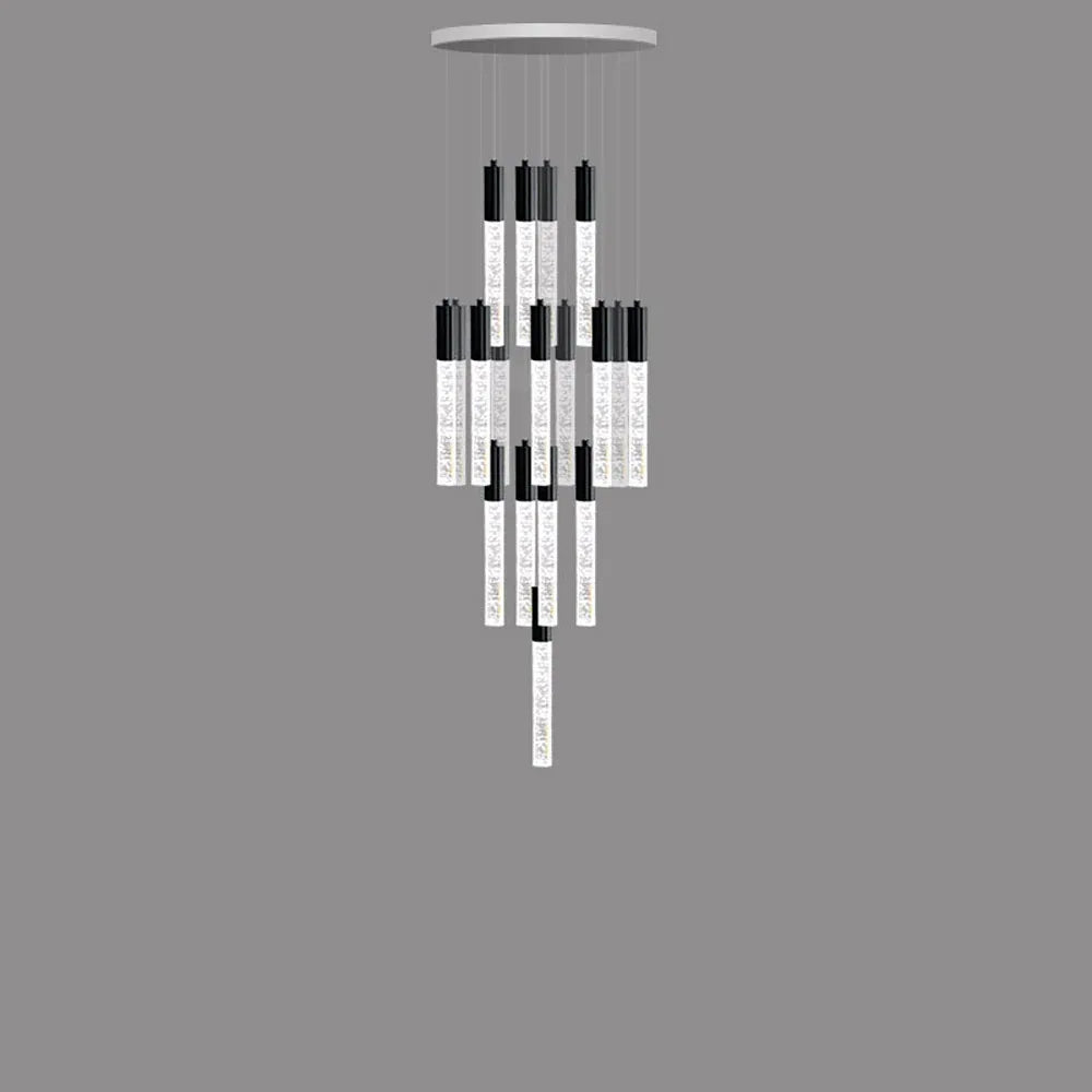 Audara-Luxury Swivel Villa Apartment Pendant Light Multi Light Source Spotlight Crystal Hanging Lamp Mall Hotel Front Desk Chandelier Restaurant Coffee Shop Farmhouse Rustic Lighting Fixture Dark Tiered 19.69in(50cm)