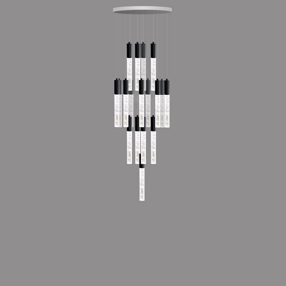 Audara - Suspension Luxe Pivotante Villa Appartement Source de Lumière Multiple Spot Cristal Lustre Hôtel Centre Commercial Comptoir de Réception Restaurant Café Ferme Rustique Luminaire