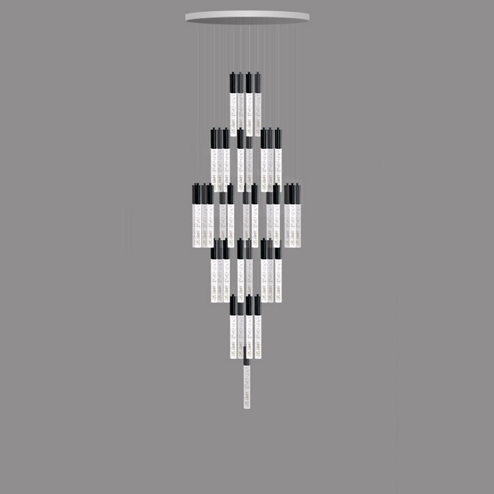 Audara - Suspension Luxe Pivotante Villa Appartement Source de Lumière Multiple Spot Cristal Lustre Hôtel Centre Commercial Comptoir de Réception Restaurant Café Ferme Rustique Luminaire