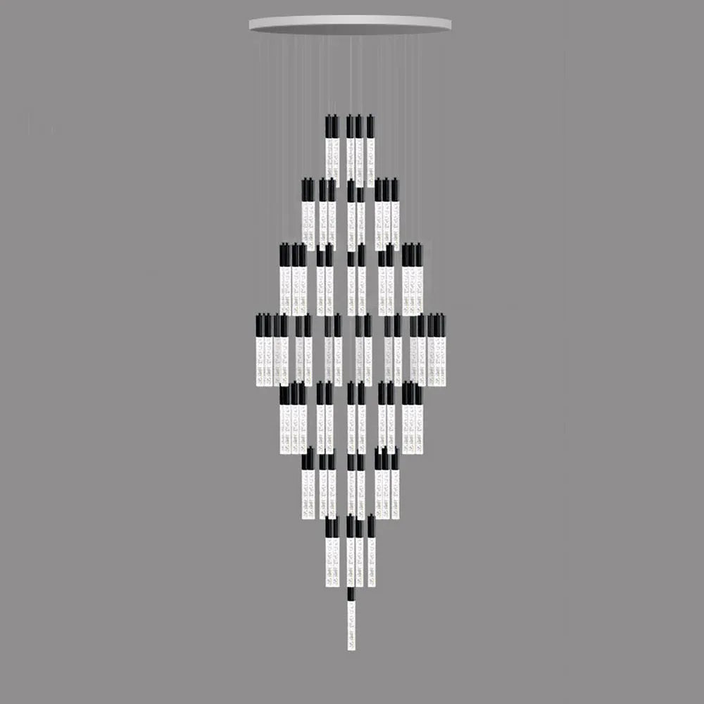 Audara-Luxury Swivel Villa Apartment Pendant Light Multi Light Source Spotlight Crystal Hanging Lamp Mall Hotel Front Desk Chandelier Restaurant Coffee Shop Farmhouse Rustic Lighting Fixture Dark Tiered 39.37in(100cm)