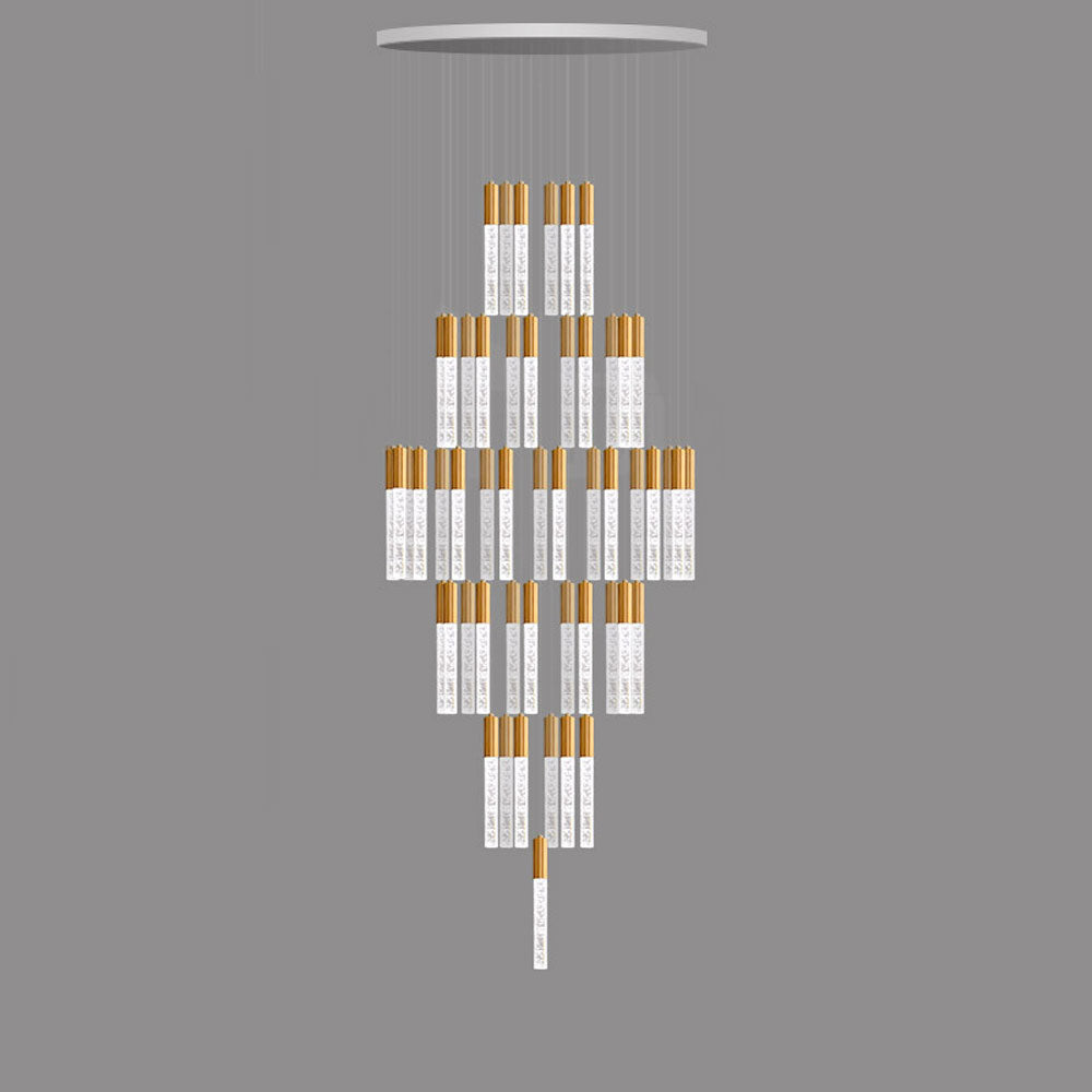 Audara - Suspension Luxe Pivotante Villa Appartement Source de Lumière Multiple Spot Cristal Lustre Hôtel Centre Commercial Comptoir de Réception Restaurant Café Ferme Rustique Luminaire