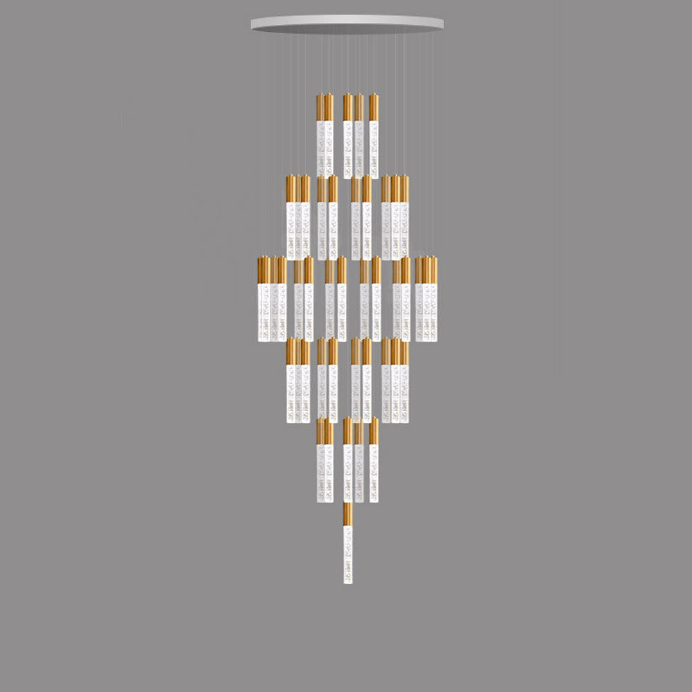 Audara - Suspension Luxe Pivotante Villa Appartement Source de Lumière Multiple Spot Cristal Lustre Hôtel Centre Commercial Comptoir de Réception Restaurant Café Ferme Rustique Luminaire