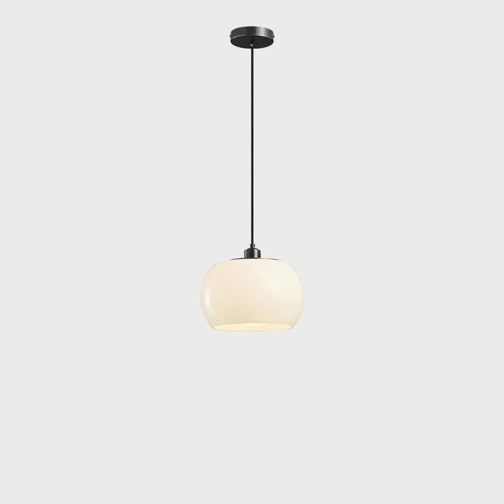 Audara-Modern Minimalist Dining Table Brass Pendant Light Cozy Study Cream Glass Hanging Lamp10.62in Bedroom Bedside Chandeliers Tea Room Hall Hallway Aisle Lighting Fixture
