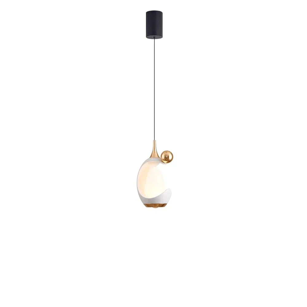 Audara-Modern Simple Liftable 3000K Warm Light Pendant Lightled Creative Light Luxury Bedside Chandeliers 3.74in Three Colors Available HangingLamp Bedroom Hallway Entryway Decor Lighting Fixture Off-White
