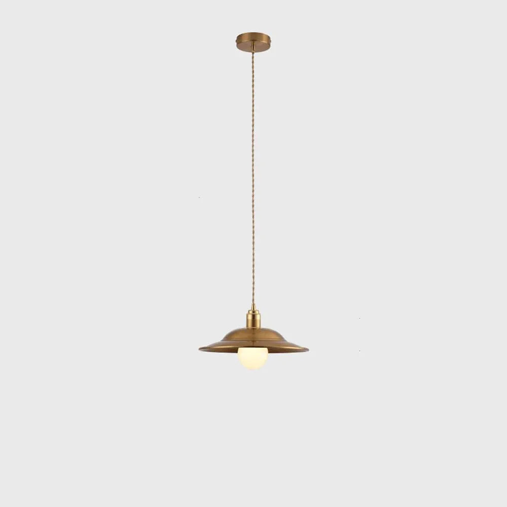 Audara-Modern Minimalist Bedroom Bedside Aluminum Pendant Light Creative 10.23in Copper Disc Hanging Lampe E27 Screw-in Chandeliers Scandinavian Hotel Living Room Decor Lighting Fixture 11.81in 30cm