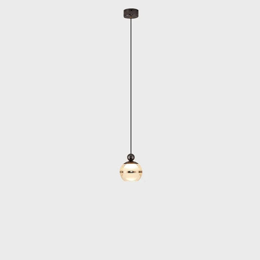 Audara-Modern Simple Acrylic Spherical Pendant Light Creative Luxury Bedroom Bedside Hanging Lamp Sofa Background Decoration Dimmable Iron Chandeliers Restaurant Hotel Front Desk Lighting Fixture