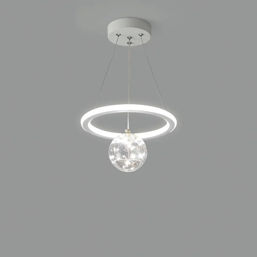 Audara-Personalized Creative Full Star Glass Pendant Light Modern Minimalist Bedroom Bedside Iron Hanging Lamp Dual Light Source Dimmable Chandeliers Living Room Sofa Background Decoration Lighting Fixture