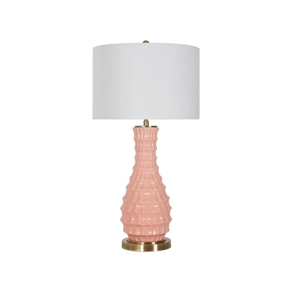 Audara-Luxury Nordic Study Office Desk Light Simple Bedroom Bedside Living Room Desk Lamp Hotel Front Desk Coffee Shop Restaurant Table Lamp White Fabric Ceramic Decoration Lighting Fixture Pink