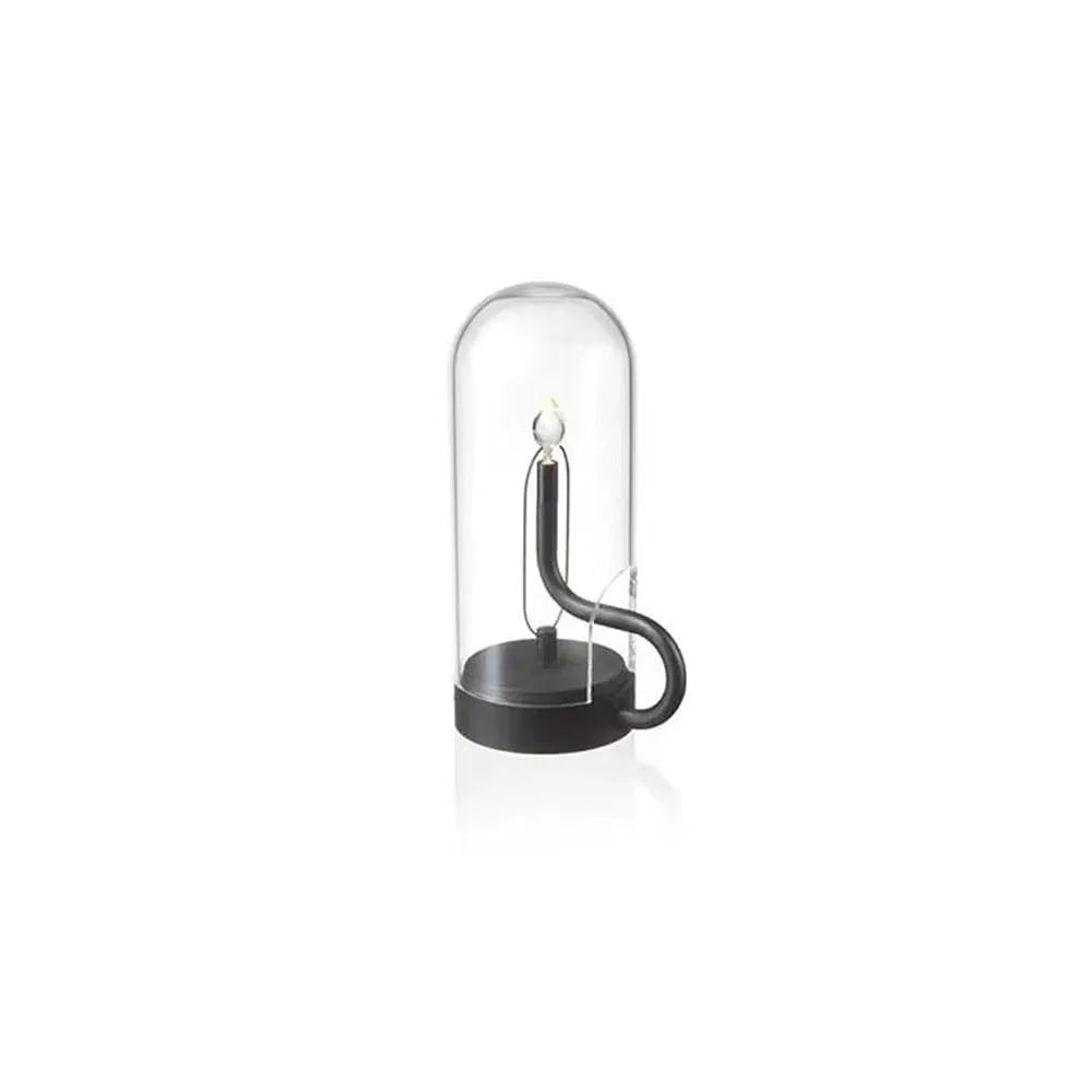 Audara-Retro Creative Restaurant Camping Desk Light Elegant Decorative Candle Flame Shaped USB Glass Aluminum Desk Lamp Bedroom Bedside Dormitory Table Lamp Restaurant Cafe Lighting Fixture Dark