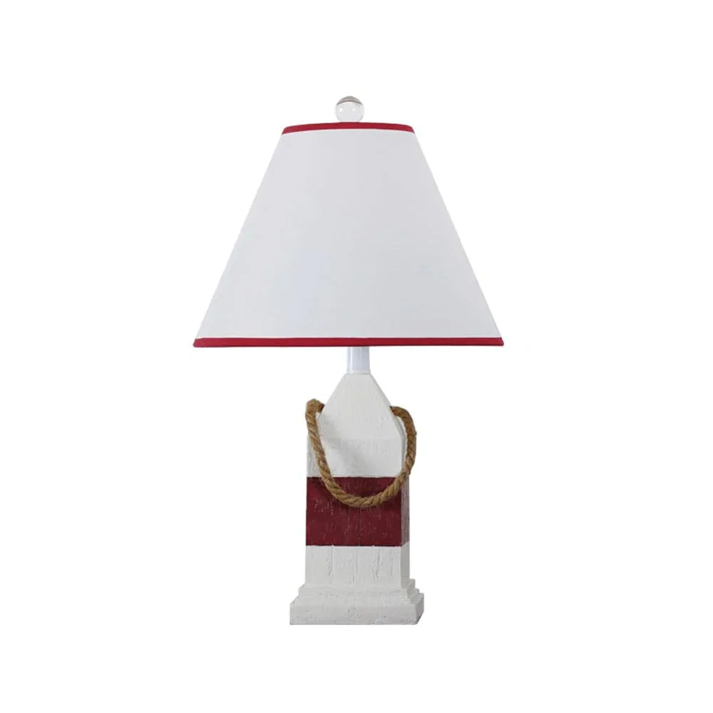 Audara-American Vintage White Fabric Resin Desk Light Luxury Warm Dormitory Apartment Bedroom Desk Lamp Cottage Villa Restaurant Lighting Fixture Club Model Room Study Living Room Table Lamp Red1