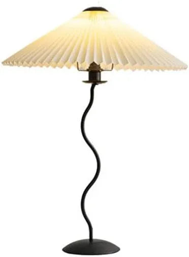 Audara-Simple Designer Study Office Desk Light Warm Hardware Pleat Desk Lamp Hotel Reception Villa Florist Cafe Library Lighting Fixture Dormitory Apartment Bedroom Bedside Table Lamp
