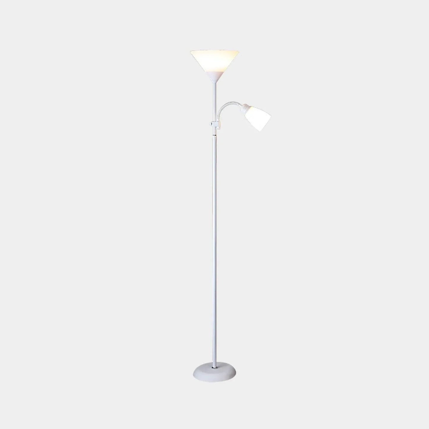 Audara-Modern Simple Metal Acrylic Floor Lamp 1/2 Light Source E26 H67’ Bedroom Living Room Sofa Beside Standing Lamp Restaurant Hotel Torchiere Farmhouse B&B Cafe Decoration Lighting Fixture White 2 light sources