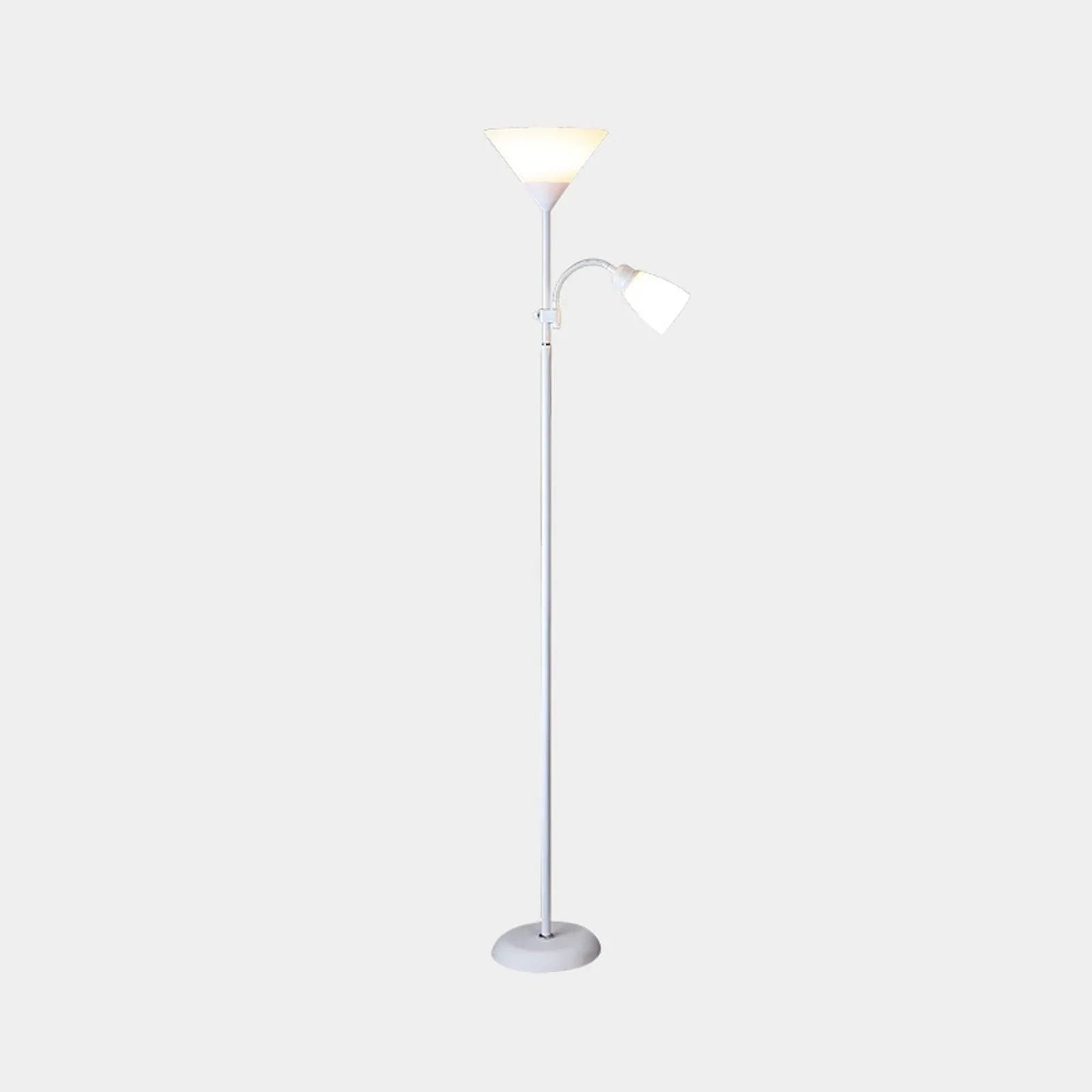 Audara-Modern Simple Metal Acrylic Floor Lamp 1/2 Light Source E26 H67’ Bedroom Living Room Sofa Beside Standing Lamp Restaurant Hotel Torchiere Farmhouse B&B Cafe Decoration Lighting Fixture White 2 light sources