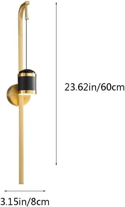 Audara-Postmodern Scandinavian Full Copper Wall Lamp Bedroom Bedside Ambient Wall Lights Creative Study Room Decorative Sconces Aisle Corridor Entrance Mounted Lighting Fixture