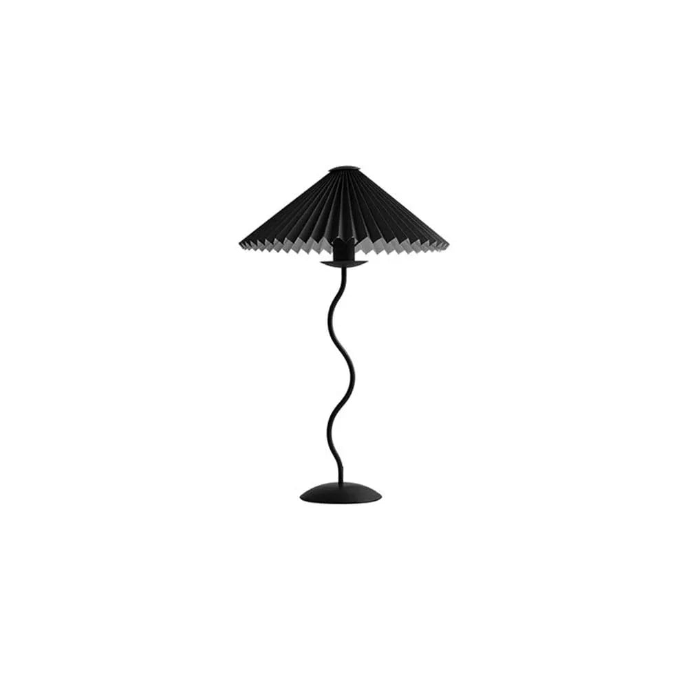 Audara-Simple Designer Study Office Desk Light Warm Hardware Pleat Desk Lamp Hotel Reception Villa Florist Cafe Library Lighting Fixture Dormitory Apartment Bedroom Bedside Table Lamp Dark