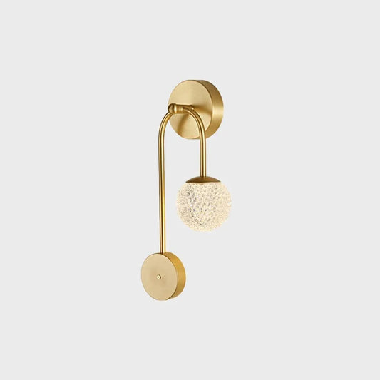 Audara-New Scandinavian Full Copper Wall Lamp Bedroom Bedside Wall Lights Creative Light Luxury Living Room Sconces Aisle Corridor Foyer Mounted Lighting Fixture
