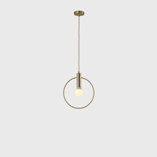 Audara-Modern Minimalist Aluminum Circle Pendant Light Personalized Creative Bedroom Bedside Hanging Lampe Kitchen Dining Room E27 Screw Chandeliers Living Room Sofa Background Decoration Lighting Fixture