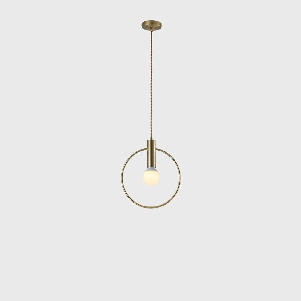 Audara-Modern Minimalist Aluminum Circle Pendant Light Personalized Creative Bedroom Bedside Hanging Lampe Kitchen Dining Room E27 Screw Chandeliers Living Room Sofa Background Decoration Lighting Fixture 10.23in 26cm