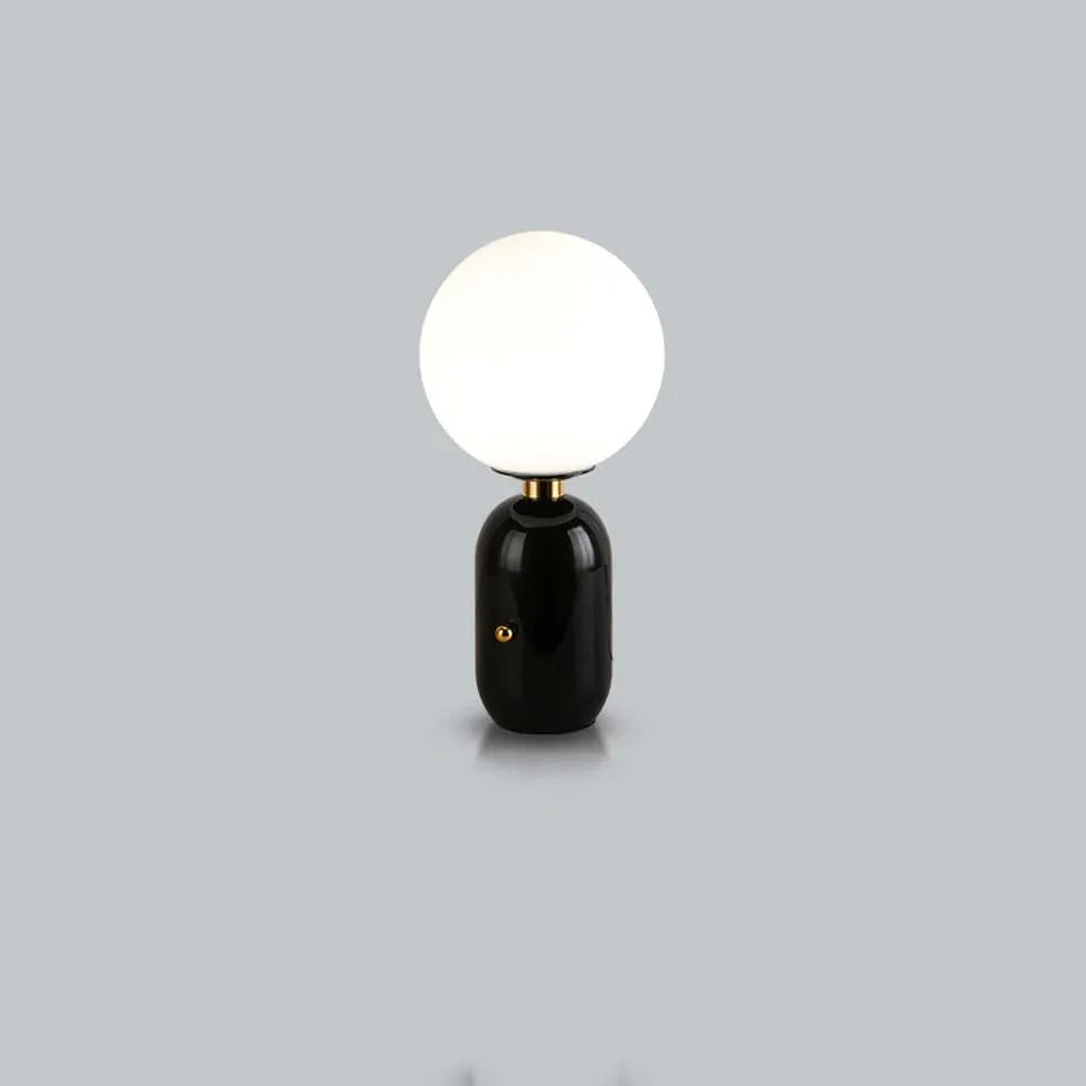 Audara-Postmodern Designer Living Room Study Couch Side Desk Light Creative Orb Glass Metal Desk Lamp Tea House Apartment Office Table Lamp Club Library Mall Decoration Lighting Fix Dark