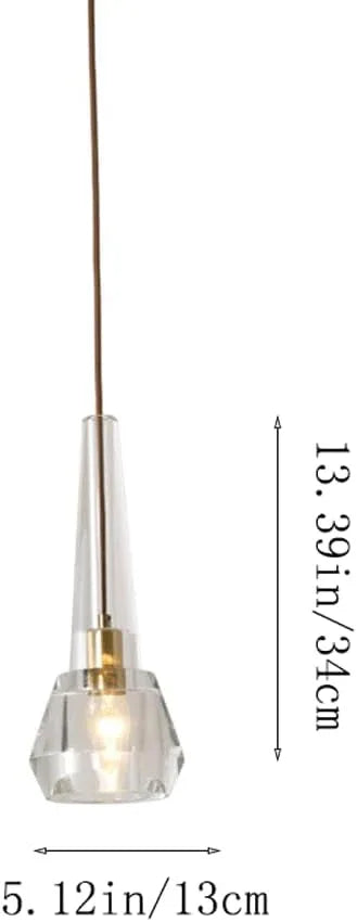 Audara-This 5-inch Crystal Pendant Light Features A Minimalist Bohemian Style and is Suitable for Various Settings Including Bedrooms, Hotels, Studies, Bedside Tables, Kitchen Islands, and Entryways.
