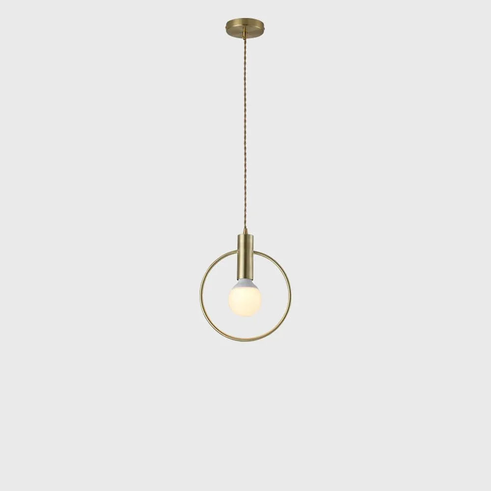 Audara-Modern Minimalist Aluminum Circle Pendant Light Personalized Creative Bedroom Bedside Hanging Lampe Kitchen Dining Room E27 Screw Chandeliers Living Room Sofa Background Decoration Lighting Fixture