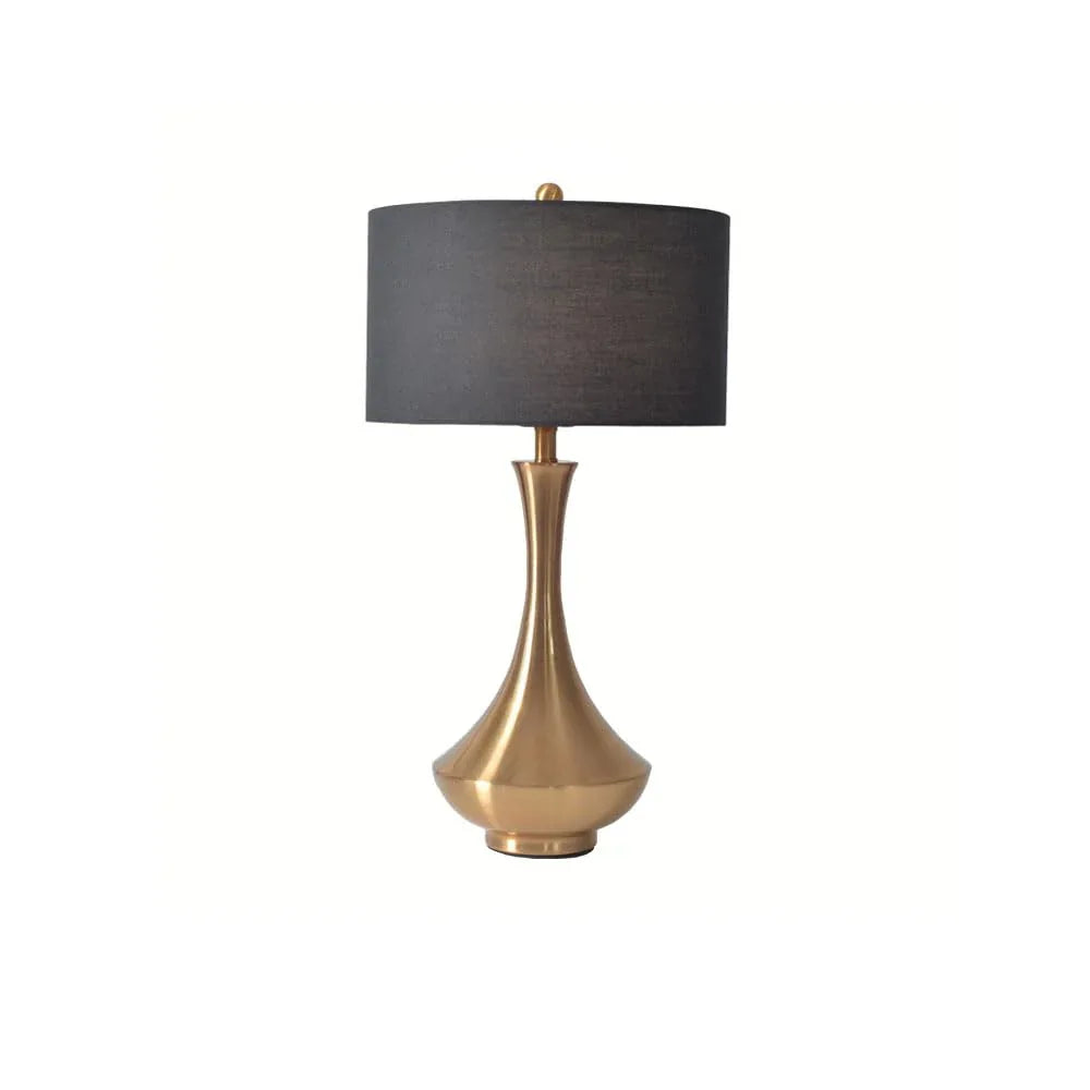 Audara-American Simple Living Room Study Office Desk Light Personalized Creative Fabric Metal Desk Lamp Hotel Cafe Restaurant Table Lamp Model Room Mall Front Desk Decoration Lighting Fixture Gold