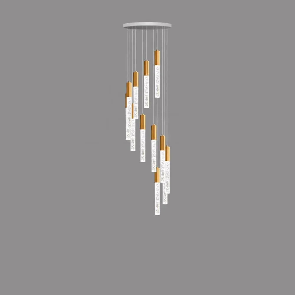 Audara-Luxury Swivel Villa Apartment Pendant Light Multi Light Source Spotlight Crystal Hanging Lamp Mall Hotel Front Desk Chandelier Restaurant Coffee Shop Farmhouse Rustic Lighting Fixture