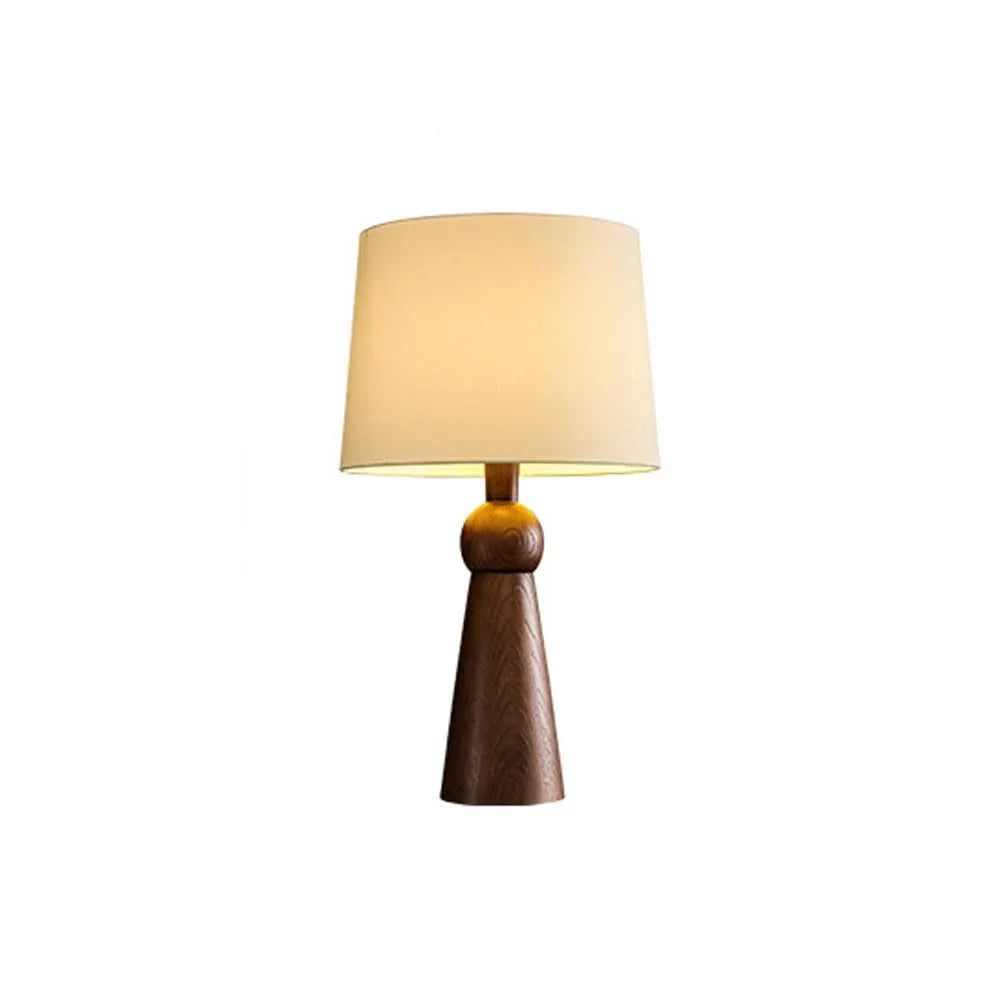 Audara-Warm Creative Bedroom Bedside Living Room Desk Light Simple Romantic Fabric Wooden Desk Lamp Office Apartment Dormitory Table Lamp Restaurant Coffee Shop Sample Room Lighting Fixture Brown