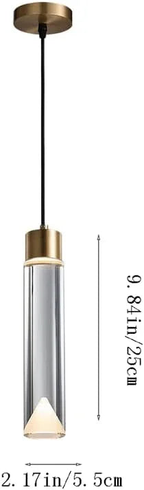 Audara-Crystal Pendant Light, A Modern and Luxurious 2-inch Pendant Lamp, Suitable for Various Lighting Scenarios Such As Bedrooms, Studies, Dining Rooms, Entryways, Cafes, and Kitchen Islands