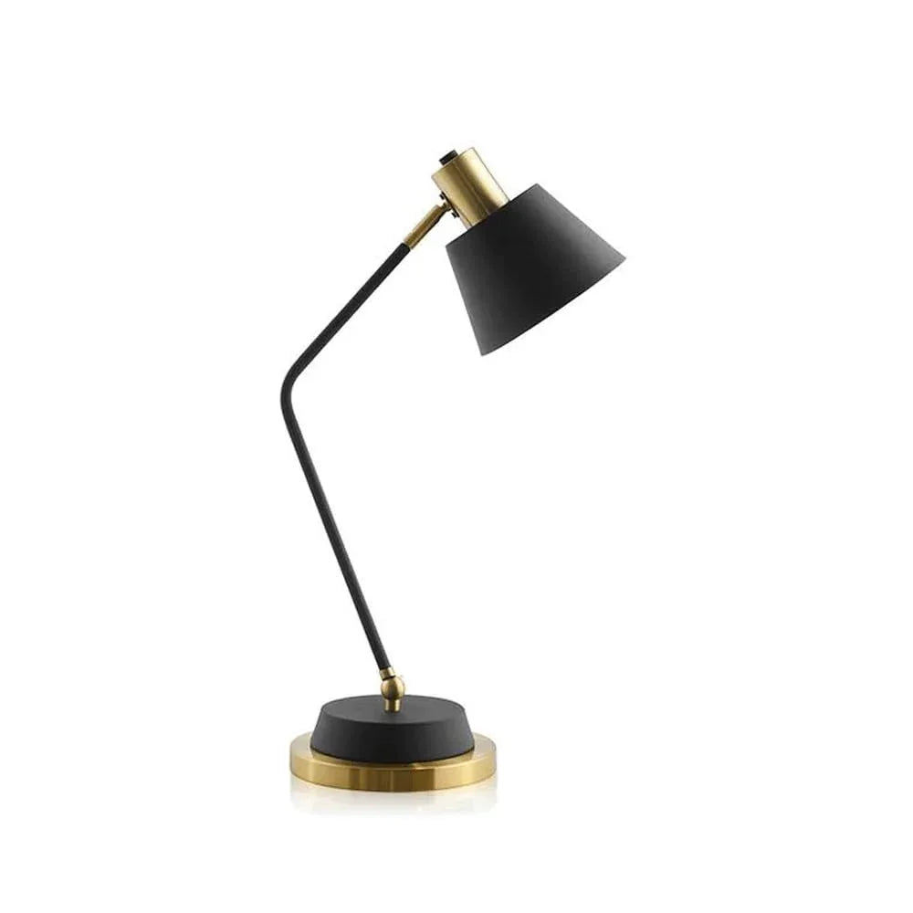 Audara-Scandinavian Modern Hotel Bedroom Desk Light Creative Atmosphere Bedroom Bedside Office Desk Lamp Black Gooseneck Metal Table Lamp Warehouse Bar Dormitory Apartment Lighting Fixture Dark