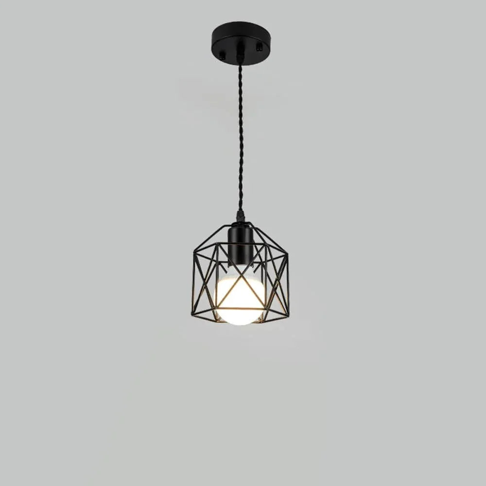 Audara-Modern Simple Iron Pendant Light Creative Birdcage Bedroom Bedside Hanging Lamp Study Hallway Balcony Single Head Chandeliers Hotel Restaurant Entrance Decoration Lighting Fixture